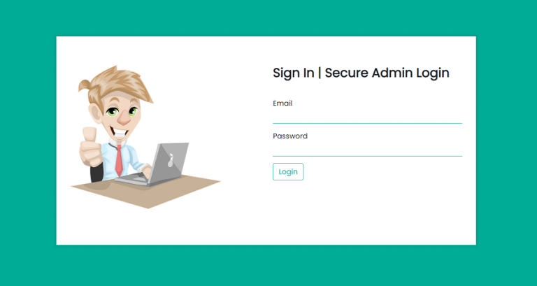 secure admin login in php