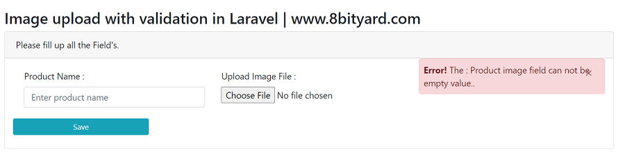 Image validation in Laravel 8
