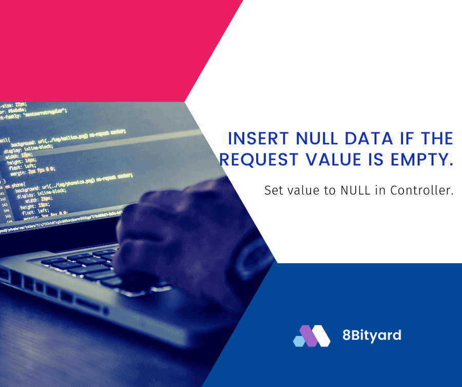 Insert null data if the request value is empty in Laravel