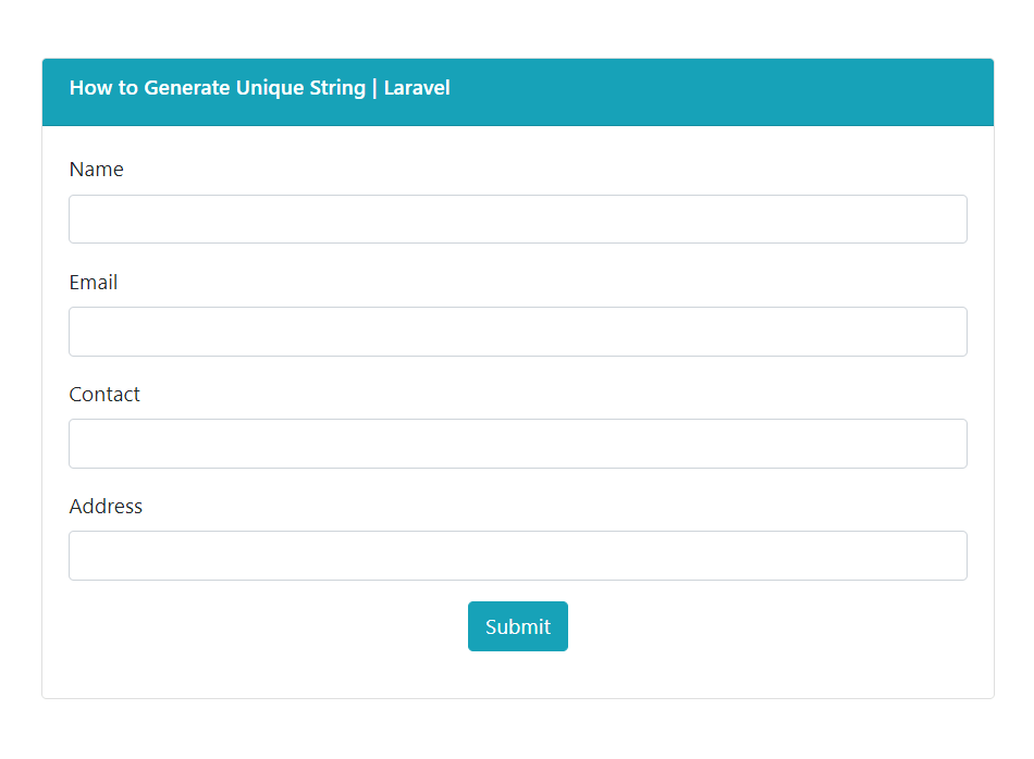 random string helper in laravel