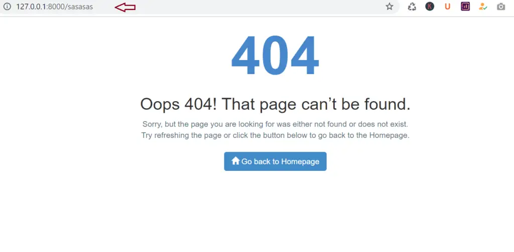 404 error page in laravel