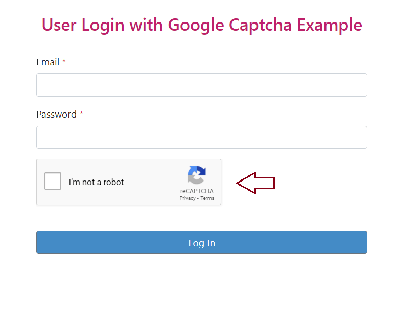 add google captcha in login form in laravel