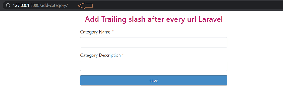 trailing slash in every routes in Laravel