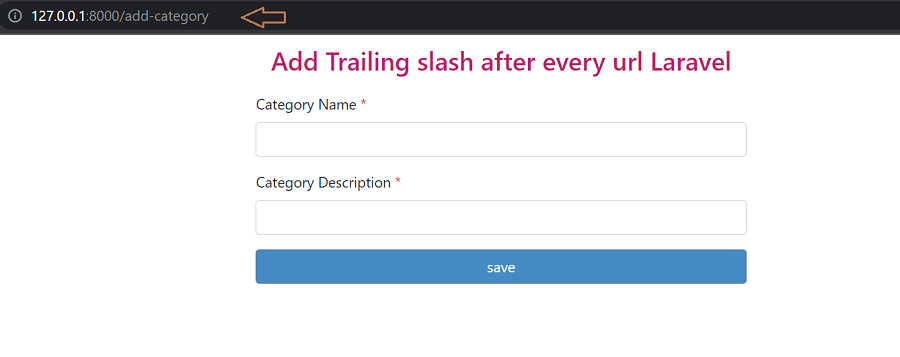 Laravel - append a trailing slash in every routes
