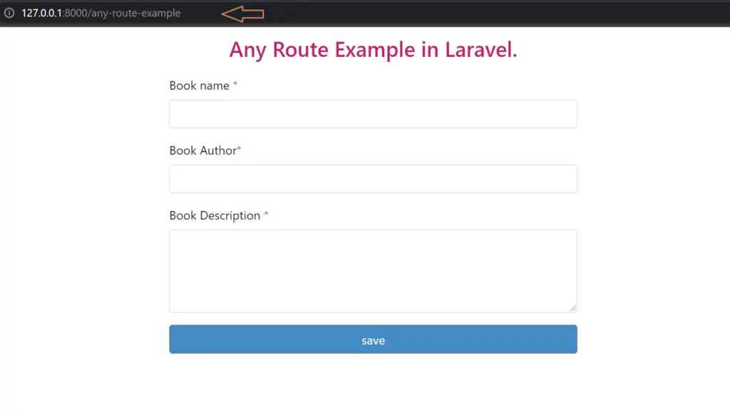return blade file and form submit using single route in laravel