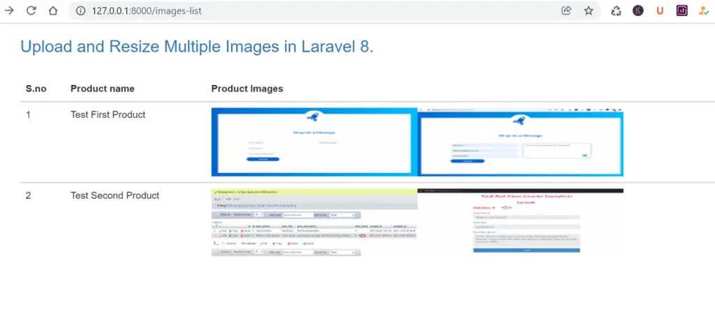resize multiple images in laravel 
