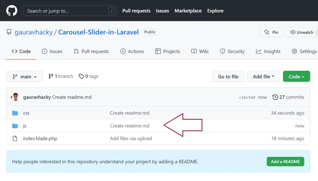 assets for Slider in Laravel code GitHub