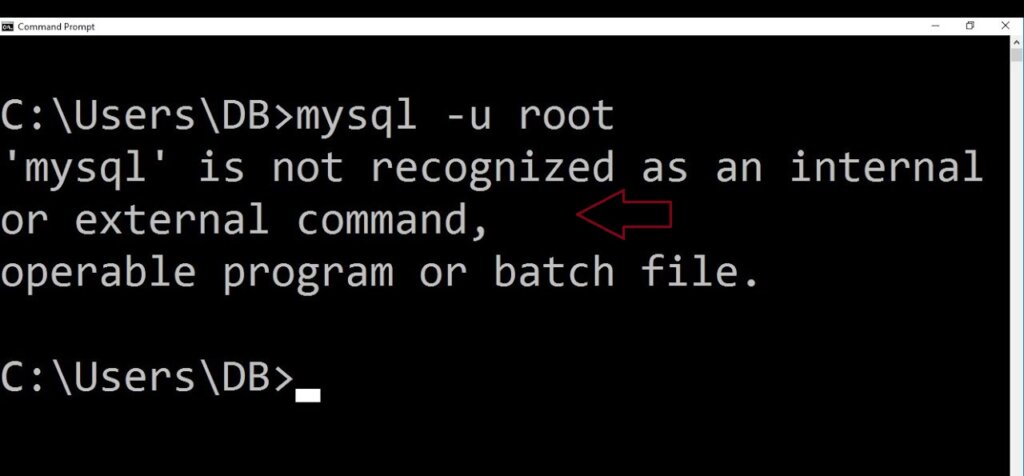 'mysqldump' is not recognized as an internal or external command