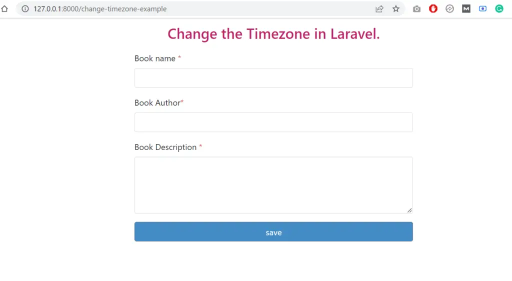 timezone in laravel