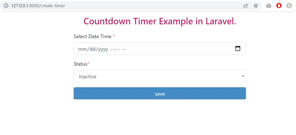 create countdown timer blade file