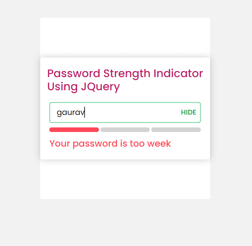 jQuery password validation regex