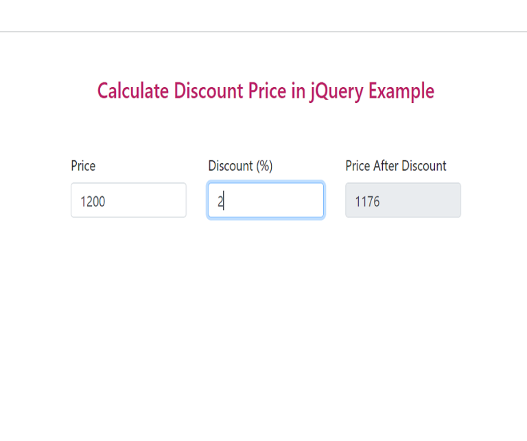 How to calculate discount in jQuery
