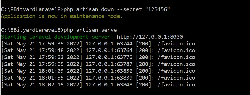 Laravel maintenance mode allows IP