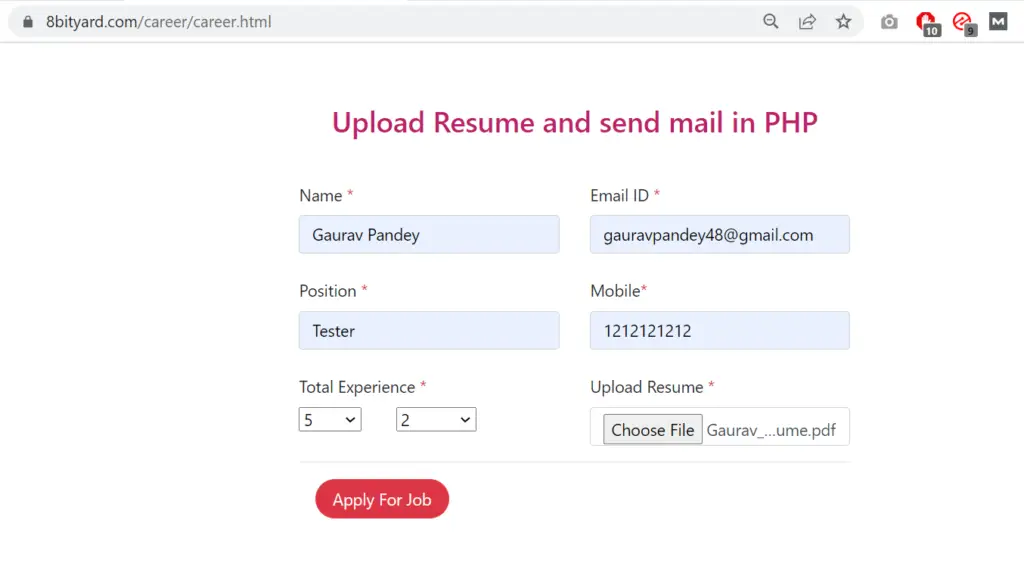 php send mail with pdf attachment example