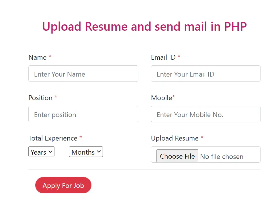 php send email with attachment example