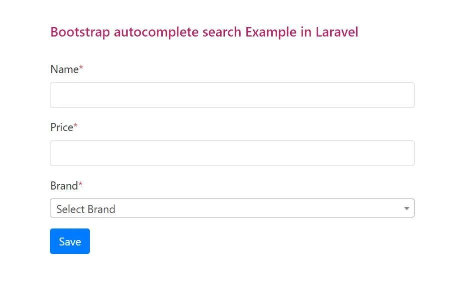 autocomplete search in textbox in laravel