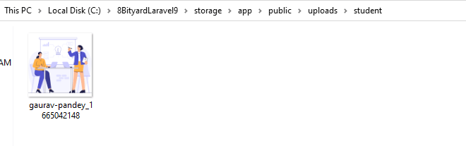 image store in a folder using trait in laravel