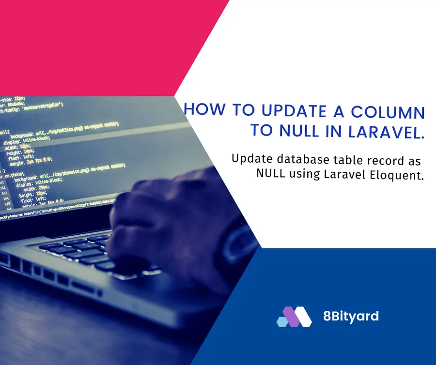 update a column to null in Laravel